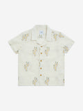 HOP Kids Off-White Cactus Design Cotton-Blend Shirt