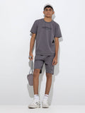 Y&F Kids Grey Text Design T-Shirt