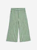Utsa Kids Green Stripe Pattern Cotton-Blend Ethnic Pants - (2-8yrs)