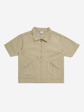 HOP Kids Taupe Printed Cotton Shirt