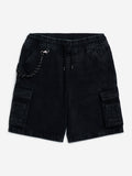 Y&F Kids Charcoal Mid-Rise Denim Shorts