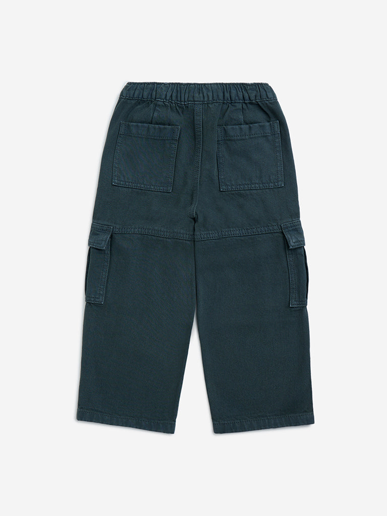 HOP Kids Teal Relaxed-Fit Mid-Rise Jeans