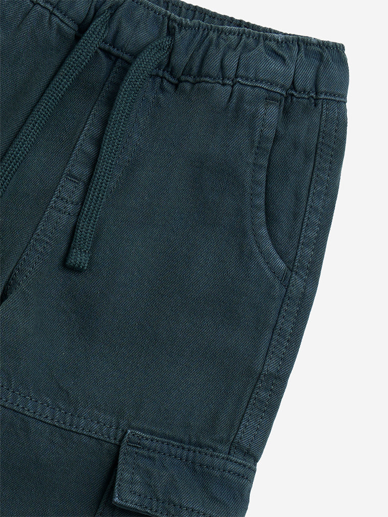 HOP Kids Teal Relaxed-Fit Mid-Rise Jeans