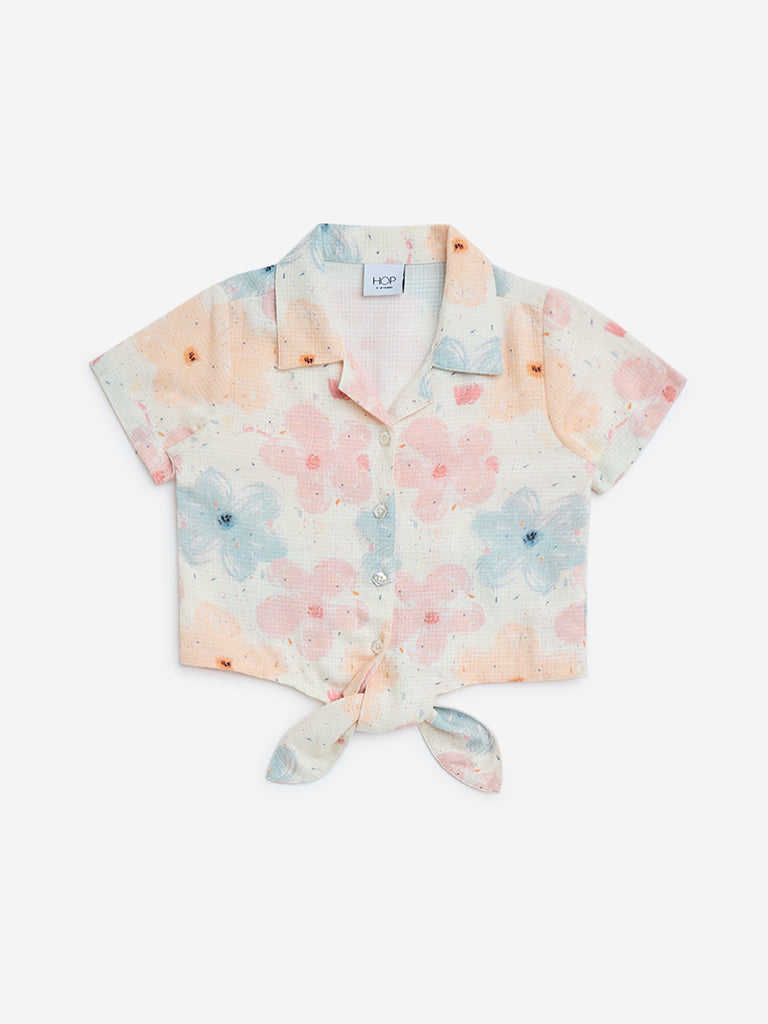 HOP Kids Multicolour Floral Printed Shirt