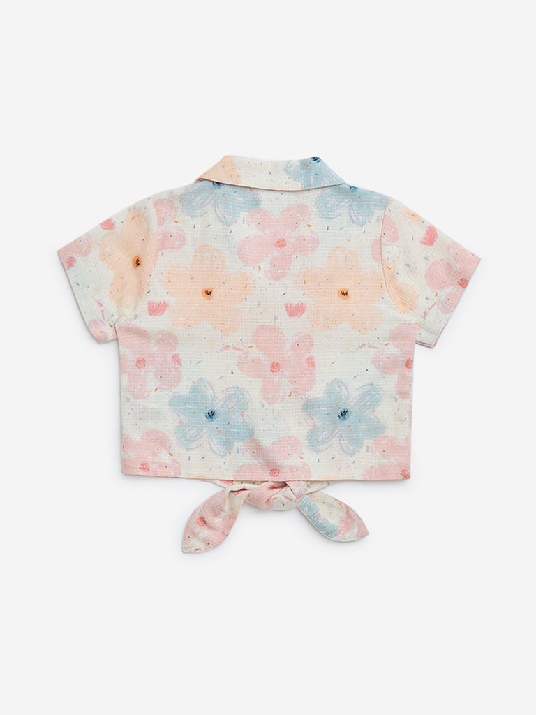 HOP Kids Multicolour Floral Printed Shirt