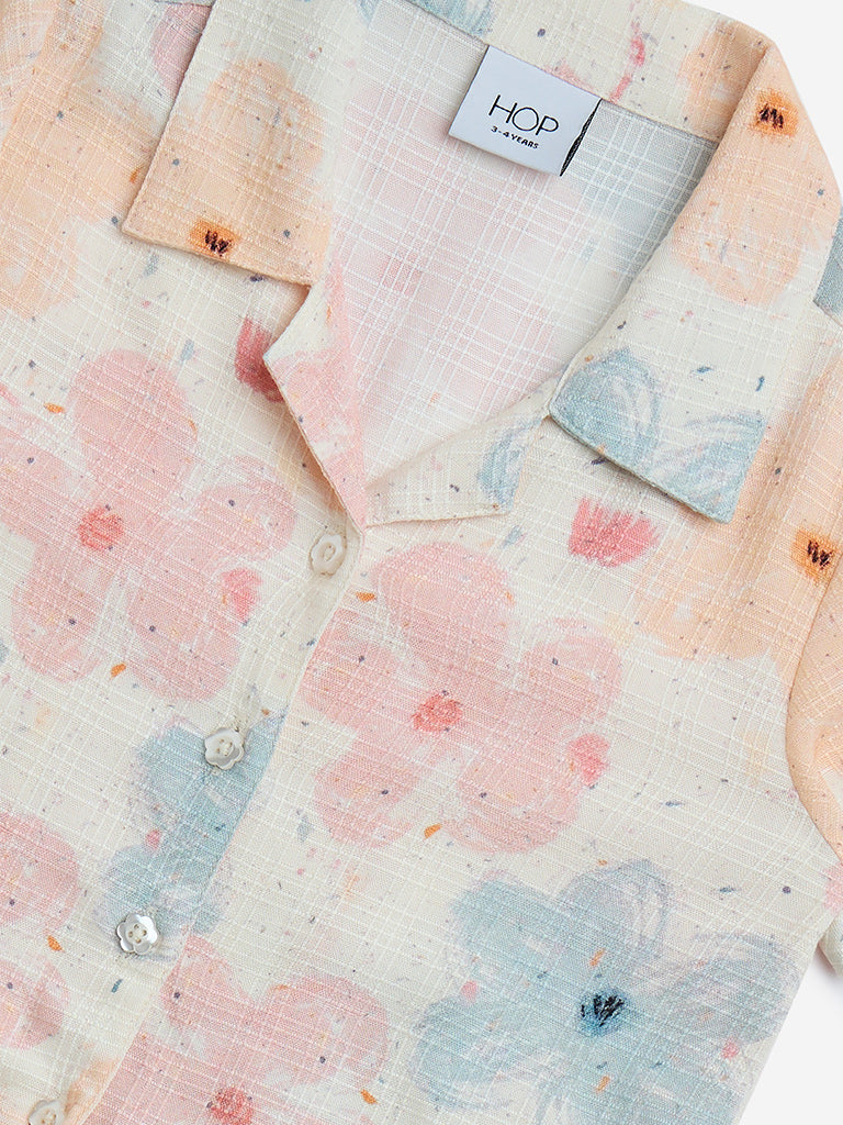 HOP Kids Multicolour Floral Printed Shirt