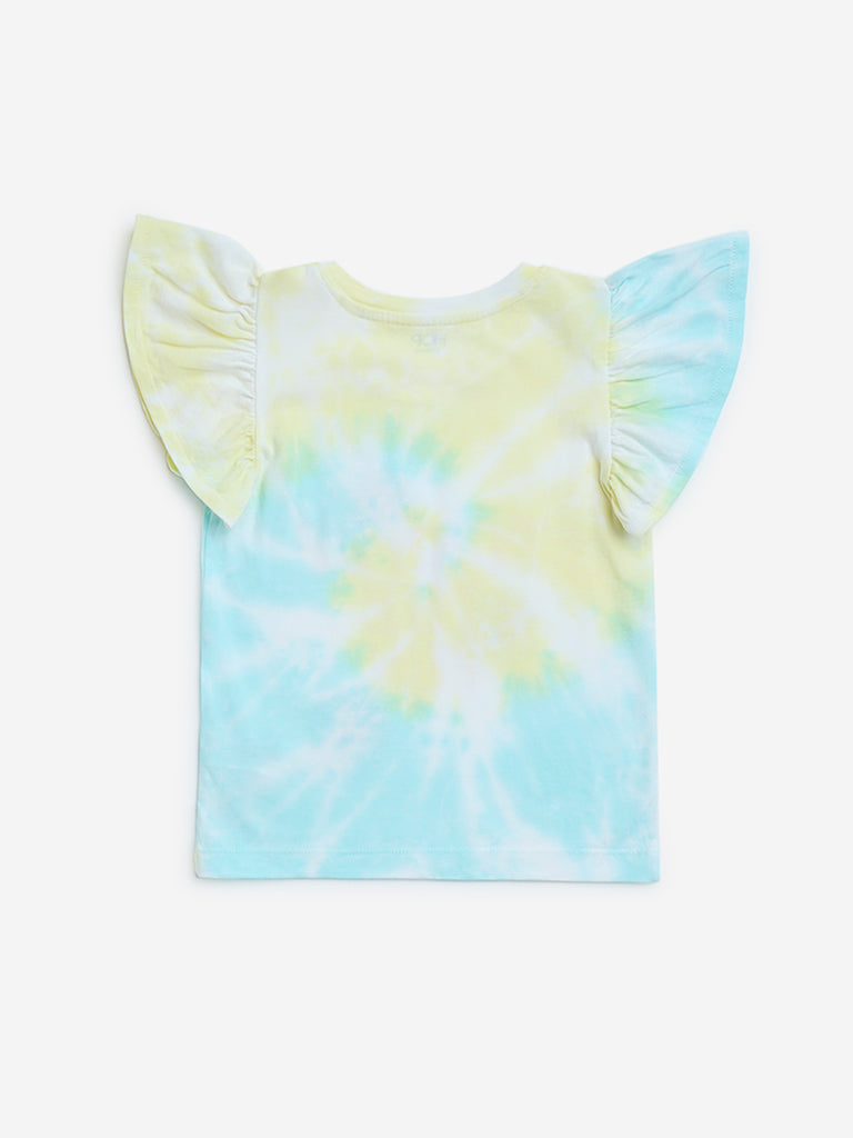 HOP Kids Multicolour Tie-Dye Patterned Cotton T-Shirt