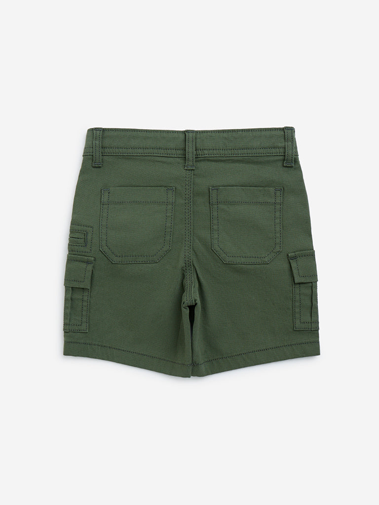 HOP Kids Olive Mid-Rise Shorts