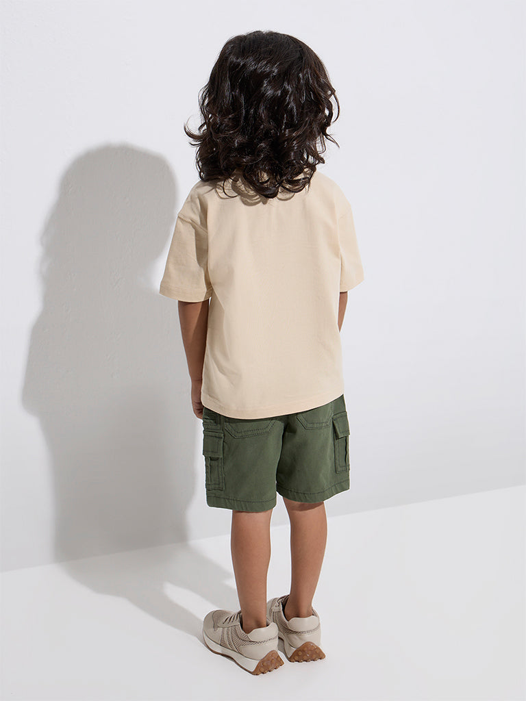 HOP Kids Olive Mid-Rise Shorts