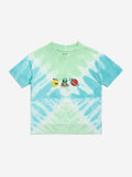 HOP Kids Green Tie-Dye Printed Cotton T-Shirt
