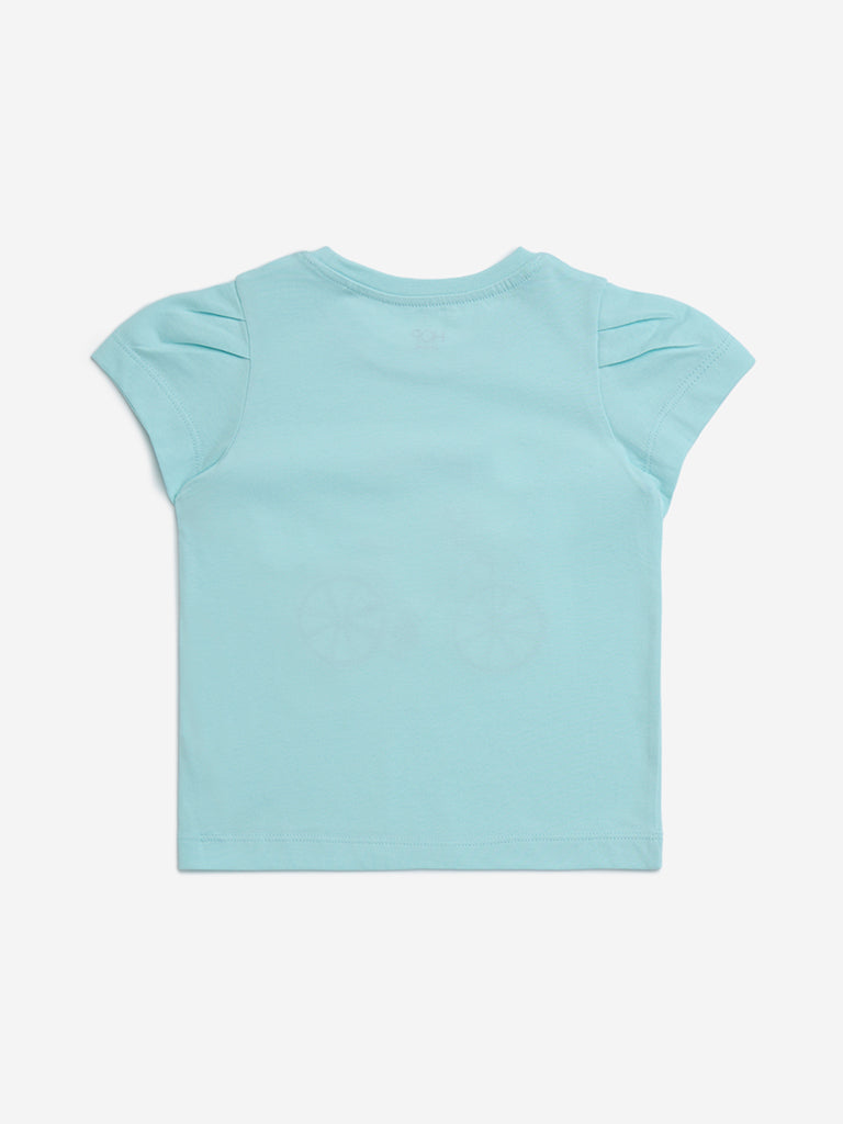 HOP Kids Aqua Cycle Detailed Cotton Top