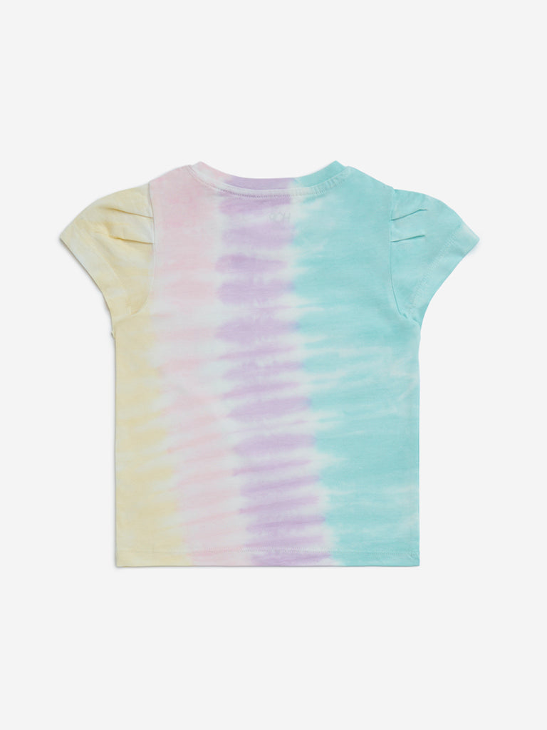 HOP Kids Multicolour Tie-Dye Pattern Cotton Top