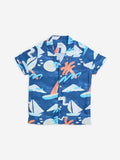 HOP Kids Blue Beach-Inspired Shirt