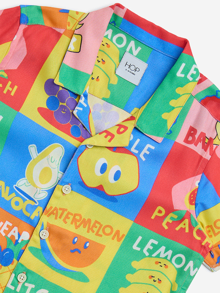 HOP Kids Multicolour Fruit Design Shirt
