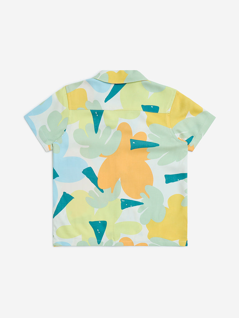 HOP Kids Multicolour Floral Design Shirt