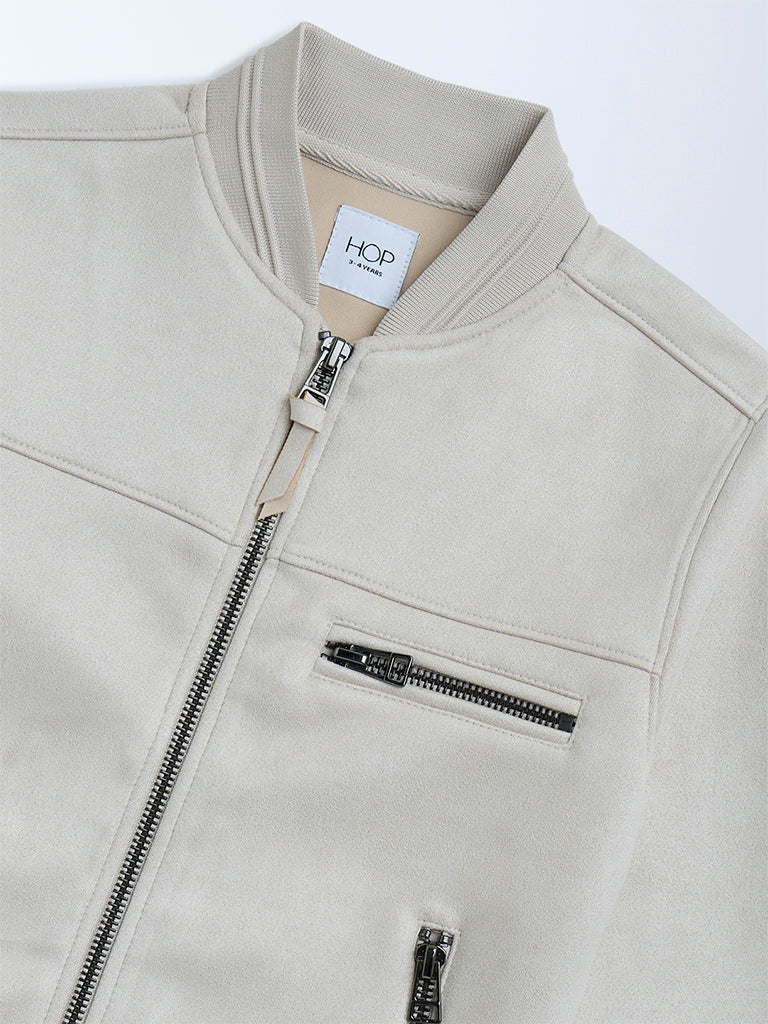 HOP Kids Taupe Suede Jacket
