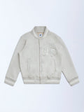 Y&F Kids Beige Text Detailed Jacket