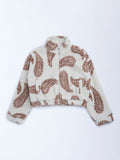 Y&F Kids Brown Paisley Printed Sweater