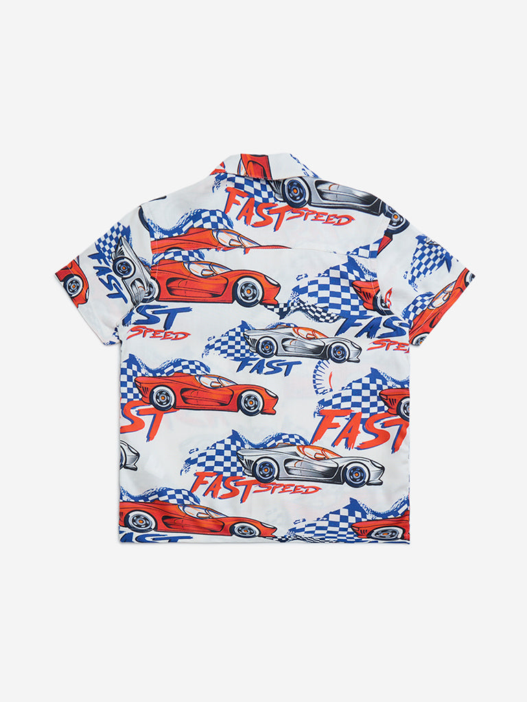 HOP Kids Multicolour Car Design Shirt