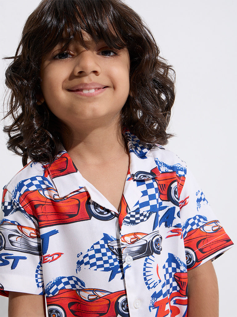 HOP Kids Multicolour Car Design Shirt
