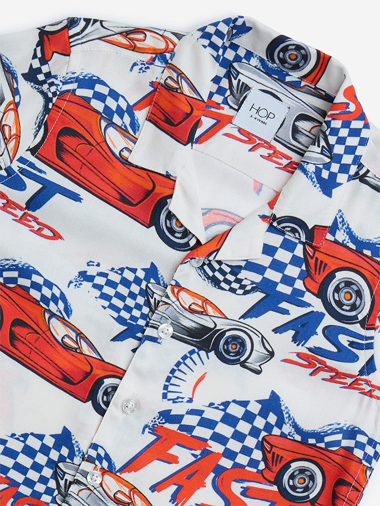 HOP Kids Multicolour Car Design Shirt