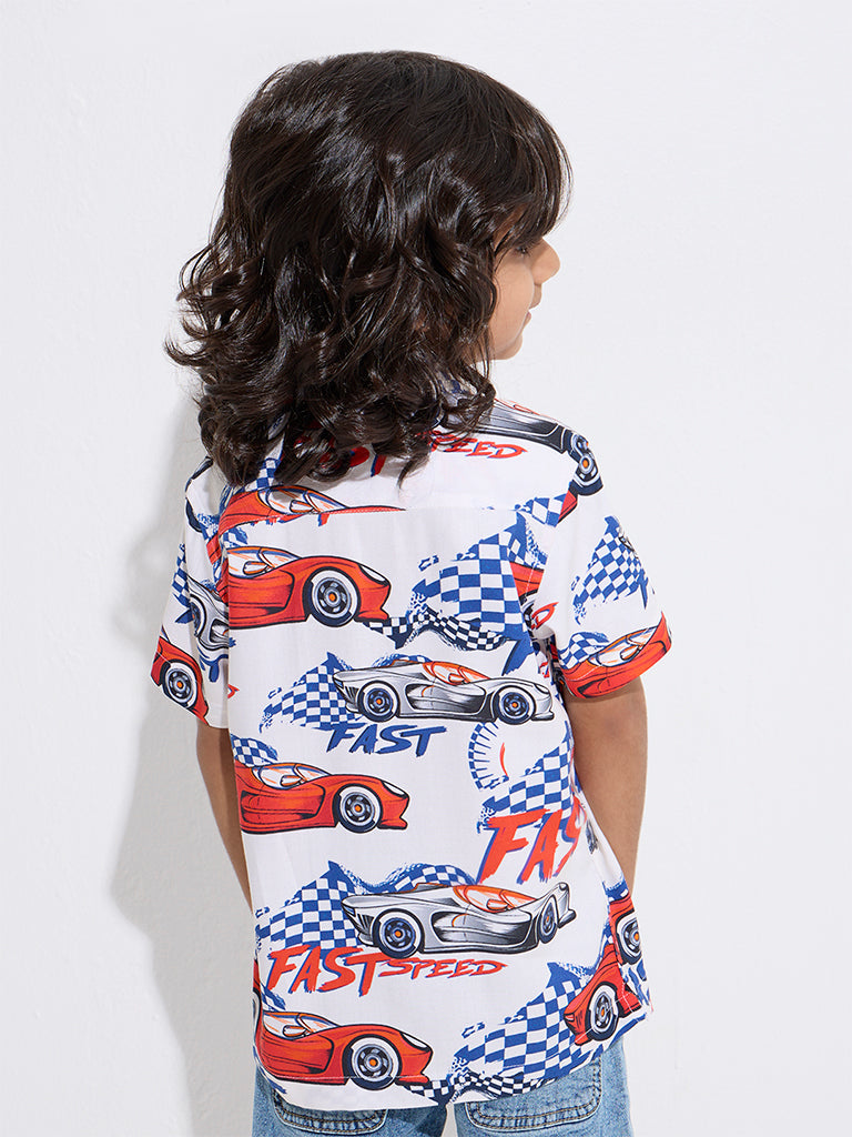 HOP Kids Multicolour Car Design Shirt