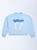 Y&F Kids Light Blue Text Design Cotton-Blend Sweatshirt