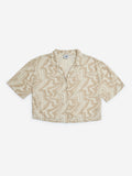 Y&F Kids Beige Abstract Pattern Shirt