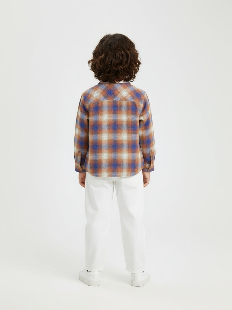 HOP Kids Multicolour Checks Design Cotton Shirt