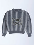 Y&F Kids Dark Grey Tie-Dye Printed Cotton Sweater