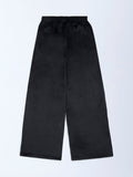 Y&F Kids Black High-Rise Velvet Trousers
