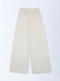 Y&F Kids Beige Cargo-Style High-Rise Cotton Trousers
