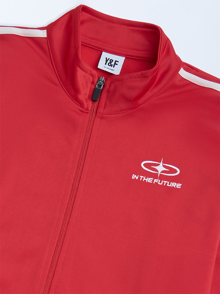 Y&F Kids Red Striped Jacket