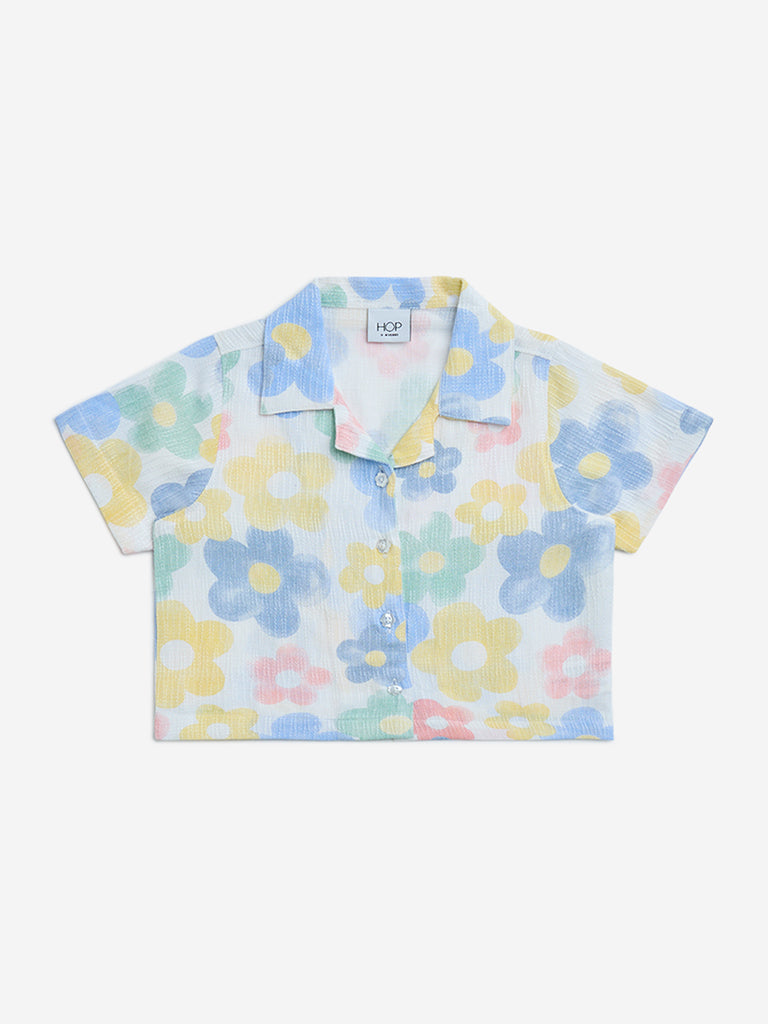 HOP Kids Multicolour Floral Design Shirt