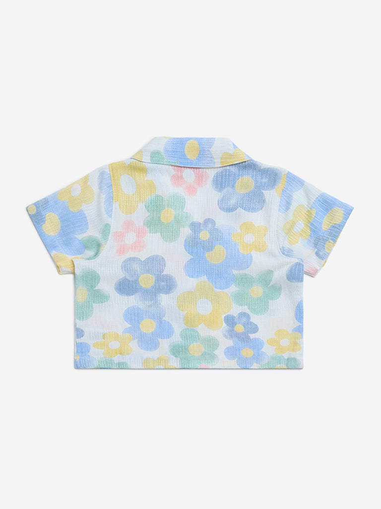 HOP Kids Multicolour Floral Design Shirt