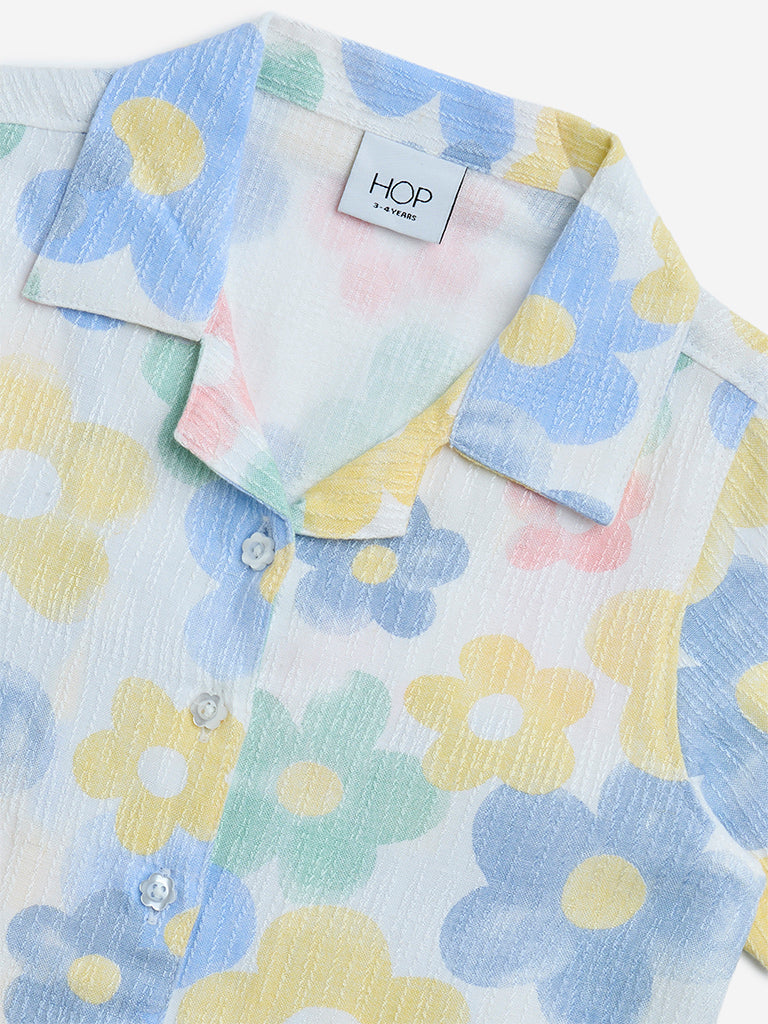 HOP Kids Multicolour Floral Design Shirt
