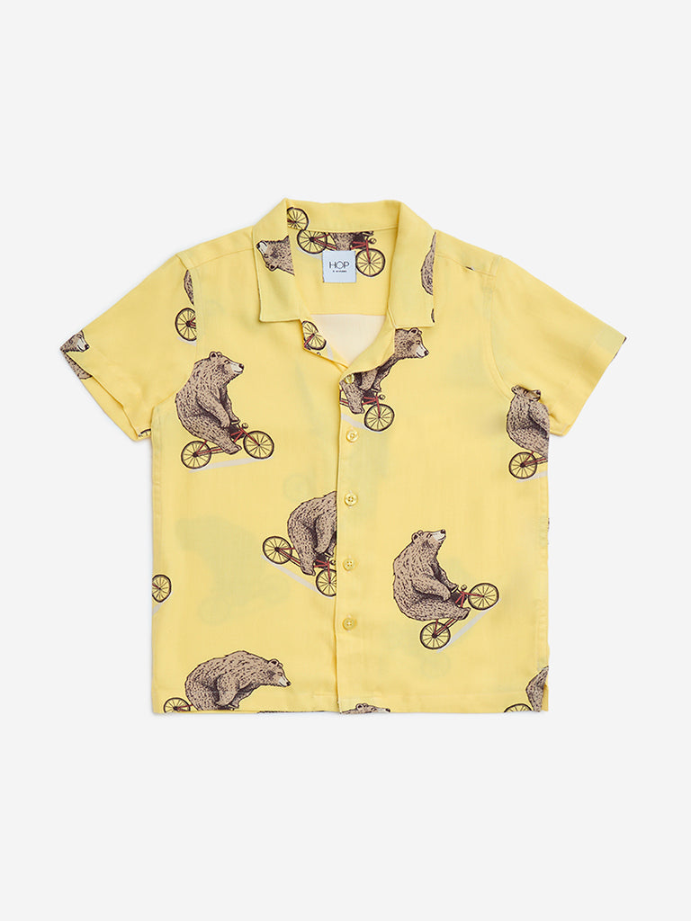 HOP Kids Yellow Animal Design Shirt