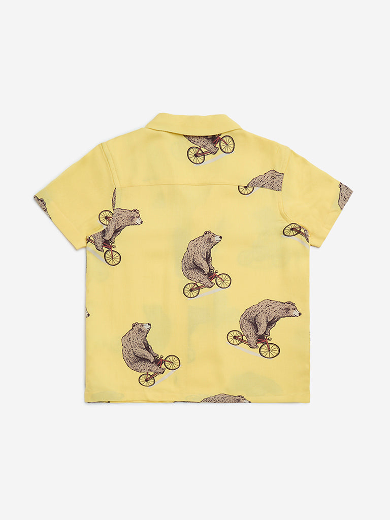 HOP Kids Yellow Animal Design Shirt