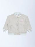 HOP Kids Beige Bow Design Jacket