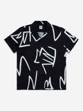 Y&F Kids Black Abstract Pattern Resort-Fit Shirt