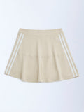 Y&F Kids Beige Striped High-Rise Cotton-Blend Skirt