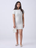 Y&F Kids White Knitted Bodycon Dress