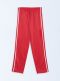 Y&F Kids Red Striped Mid-Rise Trousers