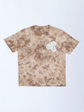 Y&F Kids Brown Tie-Dye Design Cotton T-Shirt