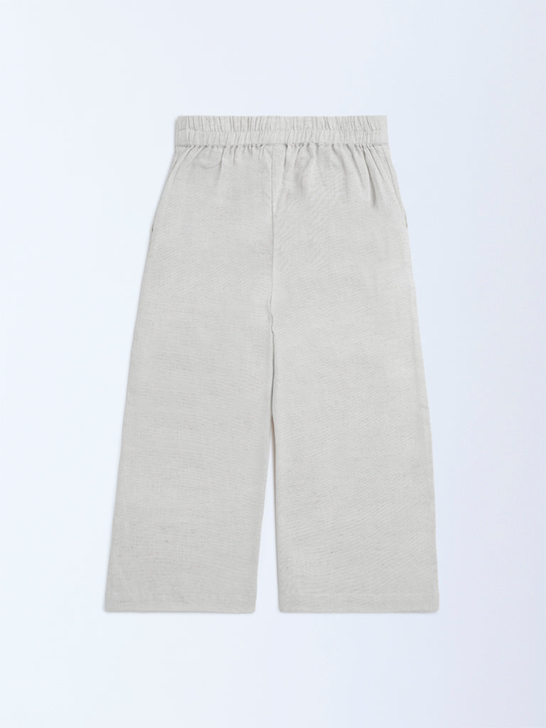 Utsa Kids Off-White Cotton-Blend Ethnic Pants - (2-8yrs)