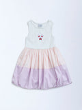 HOP Kids Kids Multicolour Cotton-Blend Balloon Dress