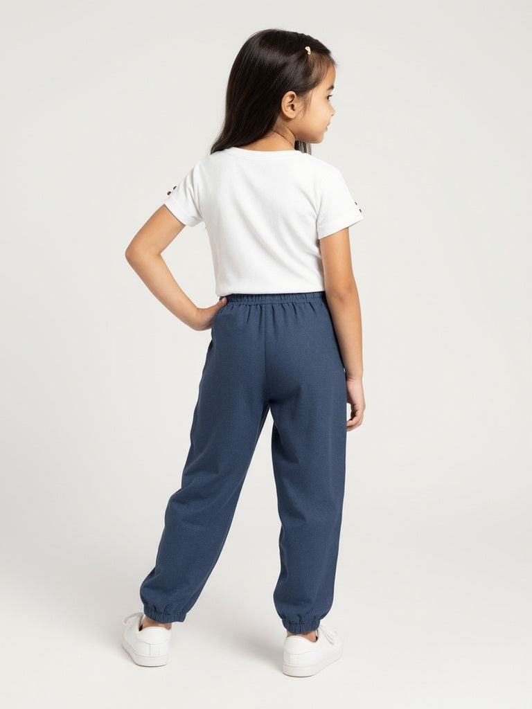 HOP Kids White Printed Cotton T-Shirt