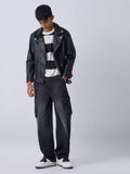 Y&F Kids Black Faux-Leather Jacket