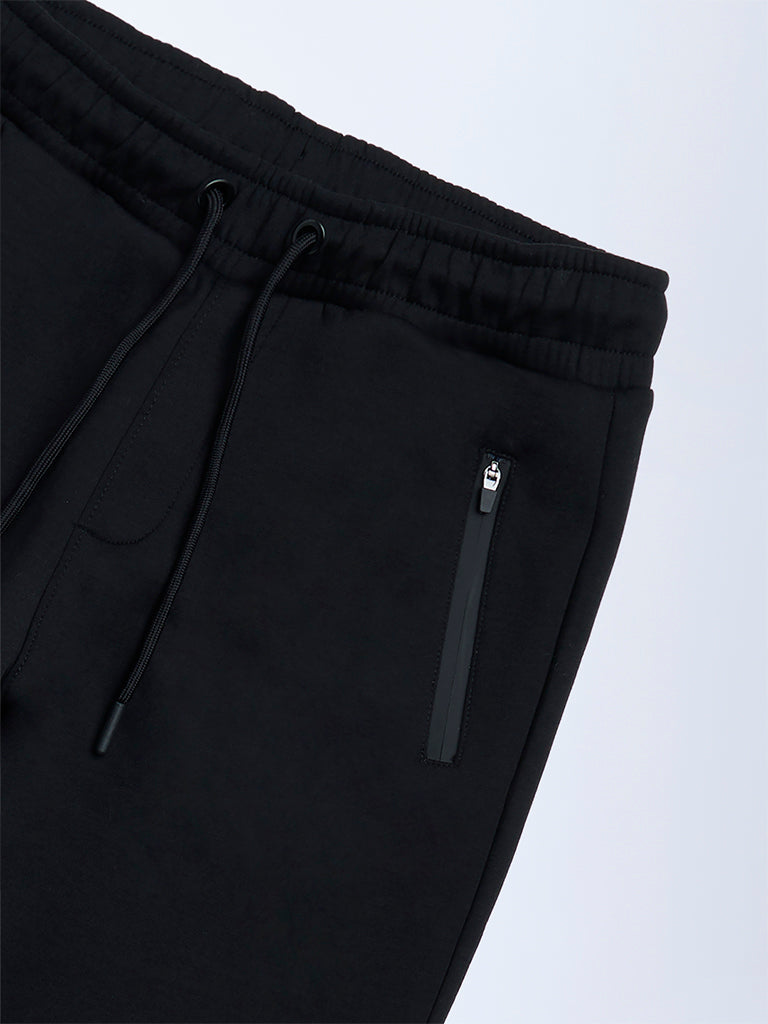Y&F Kids Black Typographic Mid-Rise Pants