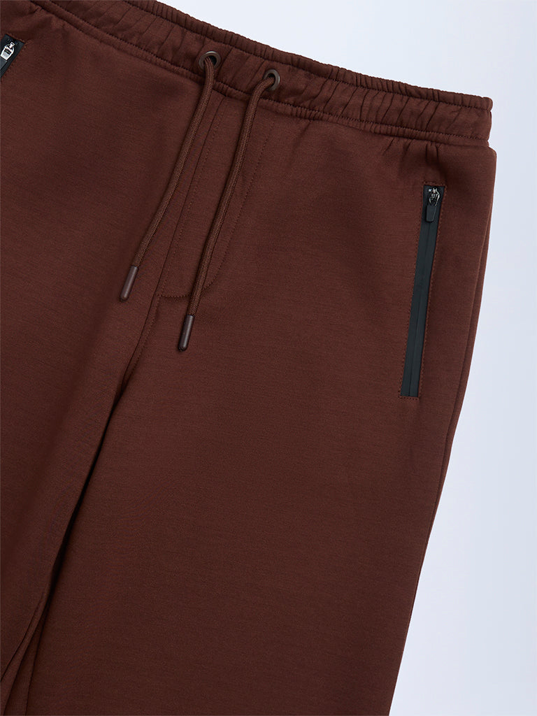 Y&F Kids Dark Brown Printed Mid-Rise Pants